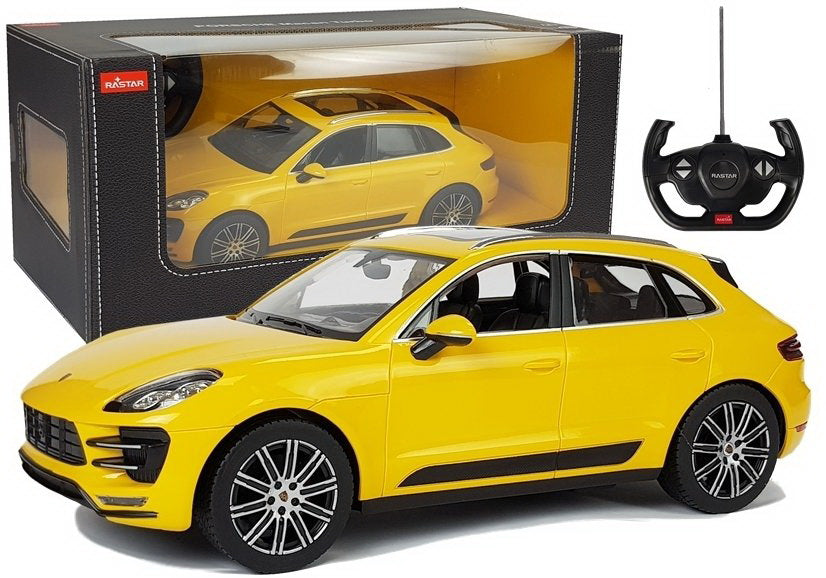 Masina cu telecomanda porsche macan turbo galbena scara 1 la 14