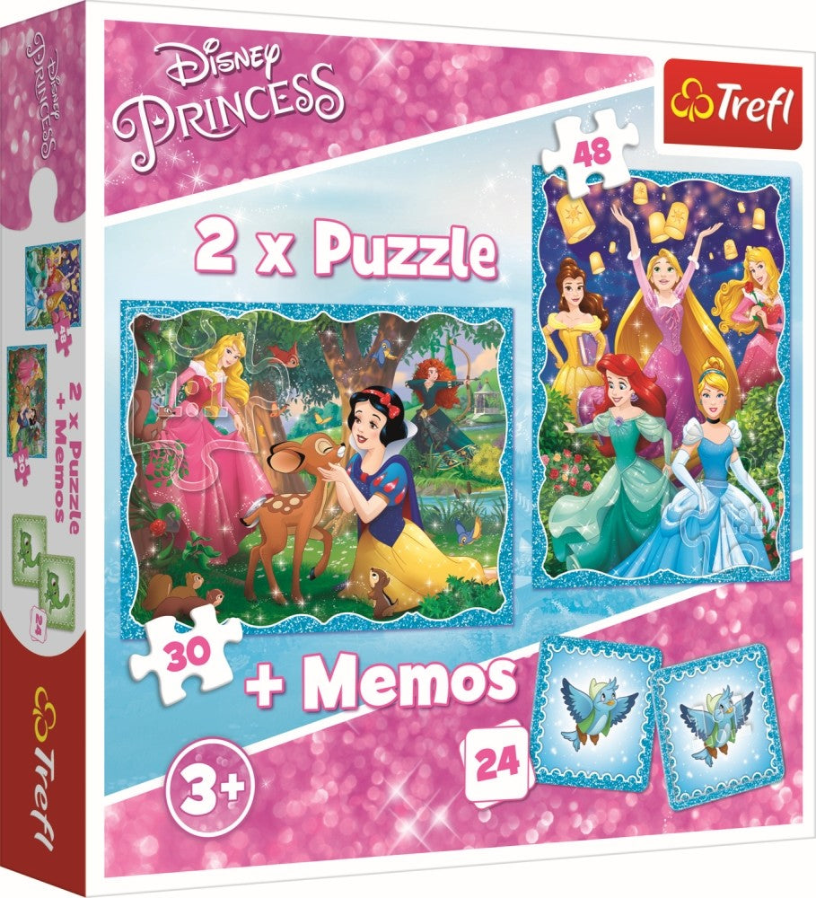 Puzzle trefl 2in1 memo minunata lume a printeselor