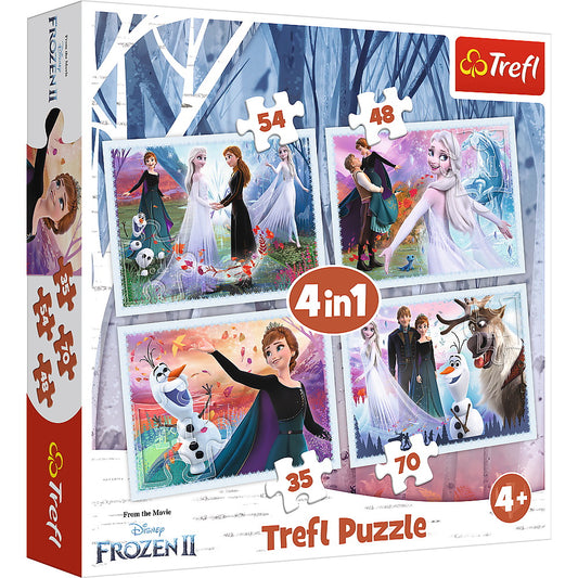 Puzzle trefl 4in1 frozen2 padurea magica