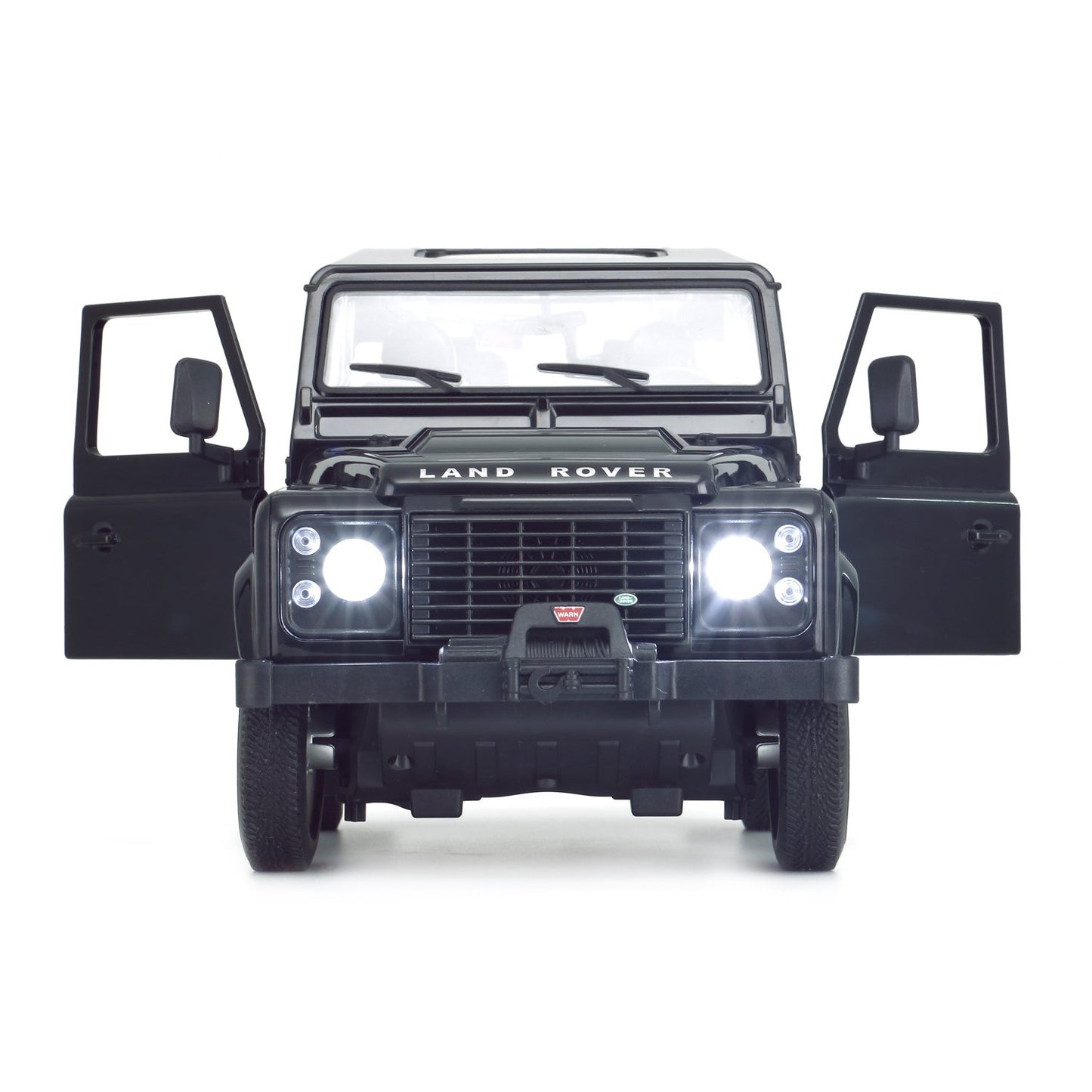 Masina cu telecomanda land rover defender negru cu scara 1 la 14