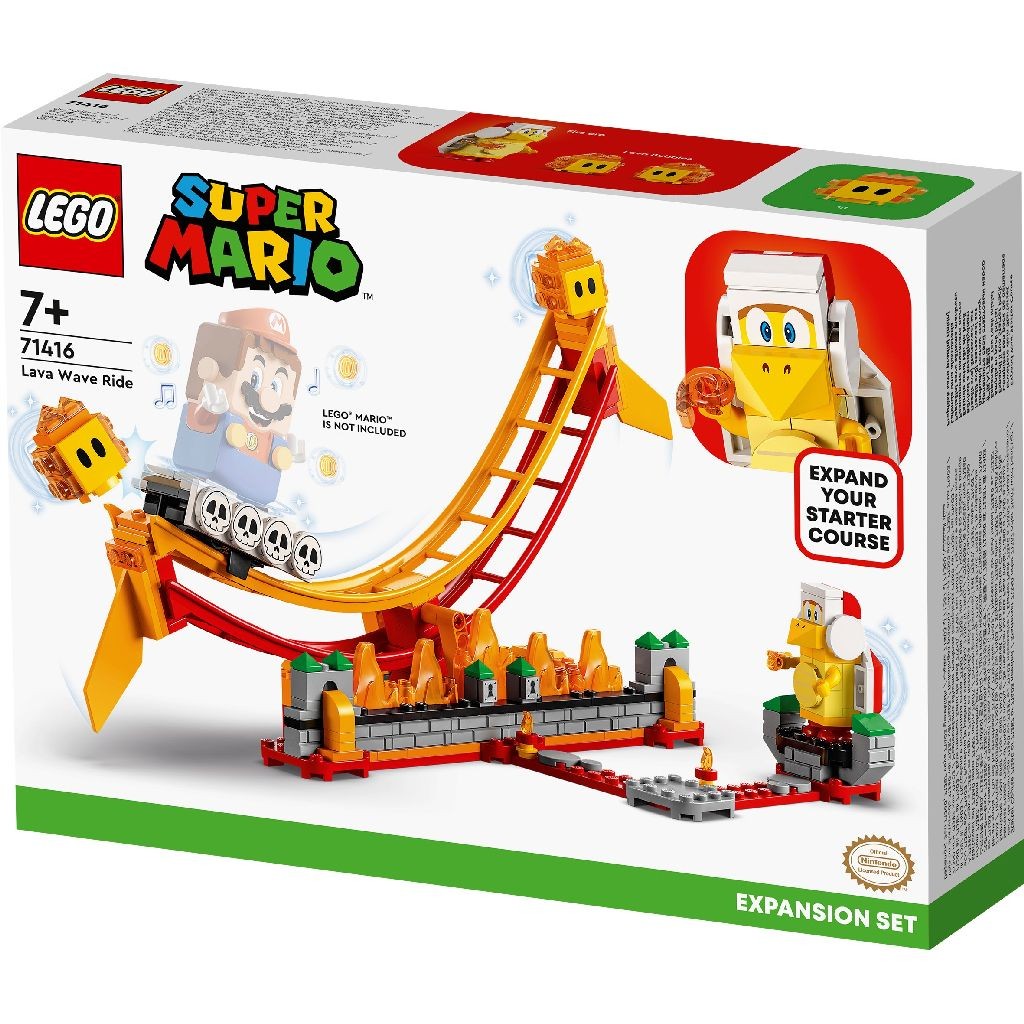 Lego super mario set de extindere plimbare pe valul de lava 71416