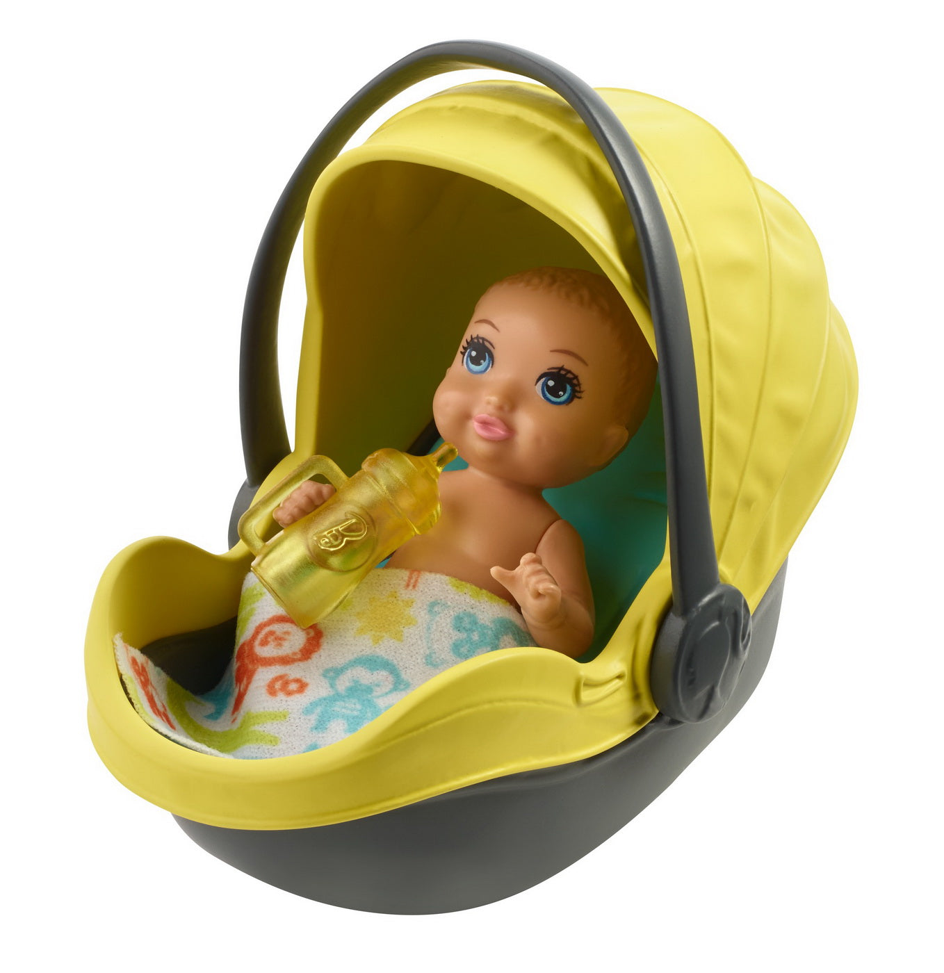 Set barbie skipper babysitters carucior galben cu bebelus