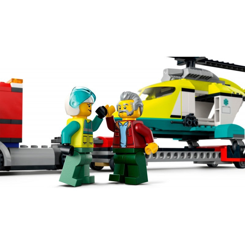 Lego city transportul elicopterului de salvare 60343