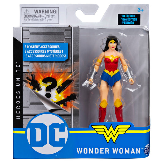 Figurina wonder woman 10cm flexibila si cu accesorii