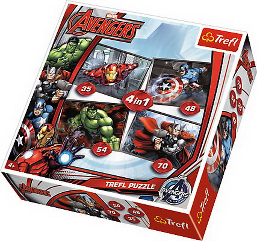 Puzzle trefl 4in1 razbunatorii