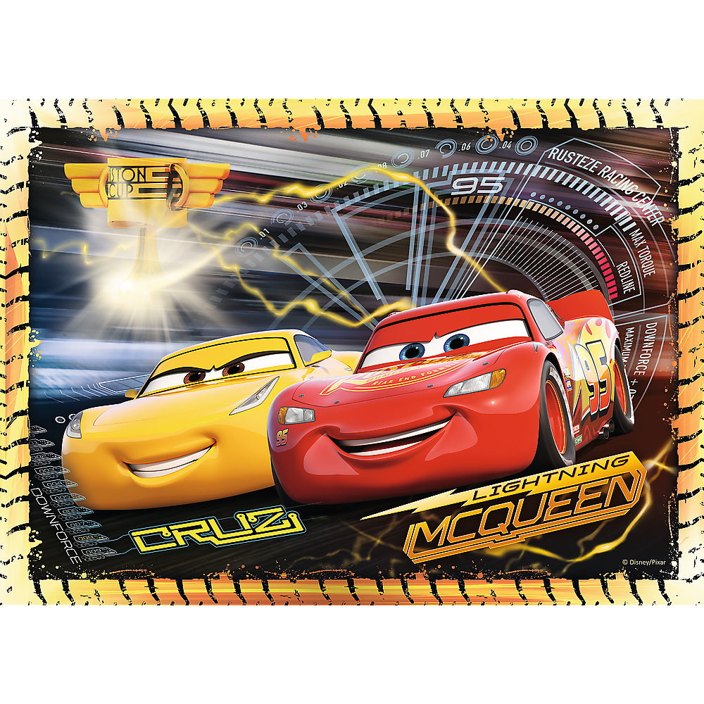 Puzzle 4in1 cars - pe locuri, fiti fata, start