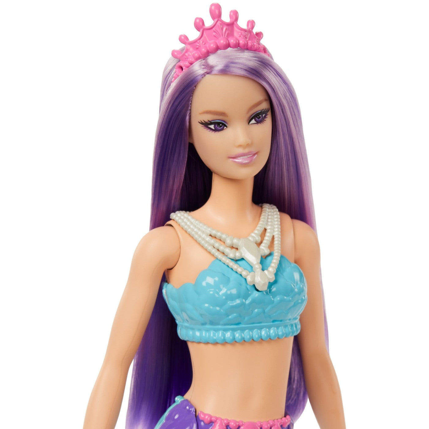 Barbie dreamtopia papusa sirena cu par mov si coada mov