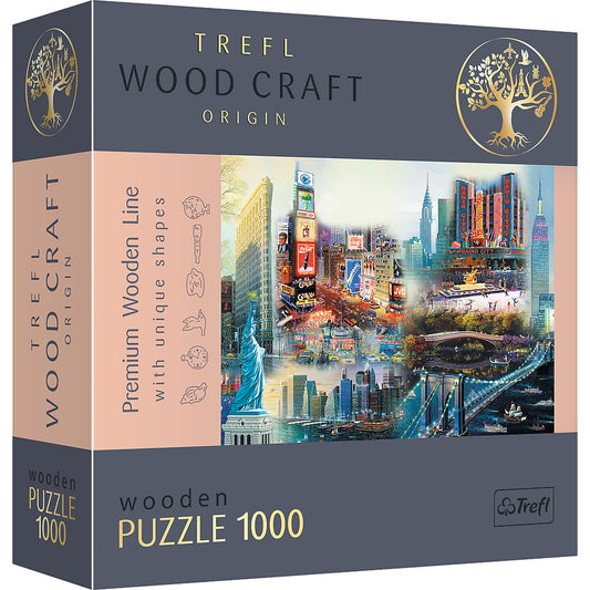 Puzzle trefl din lemn 1000 piese new york