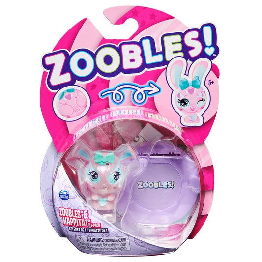 Zoobles animalute colectabile iepuras roz