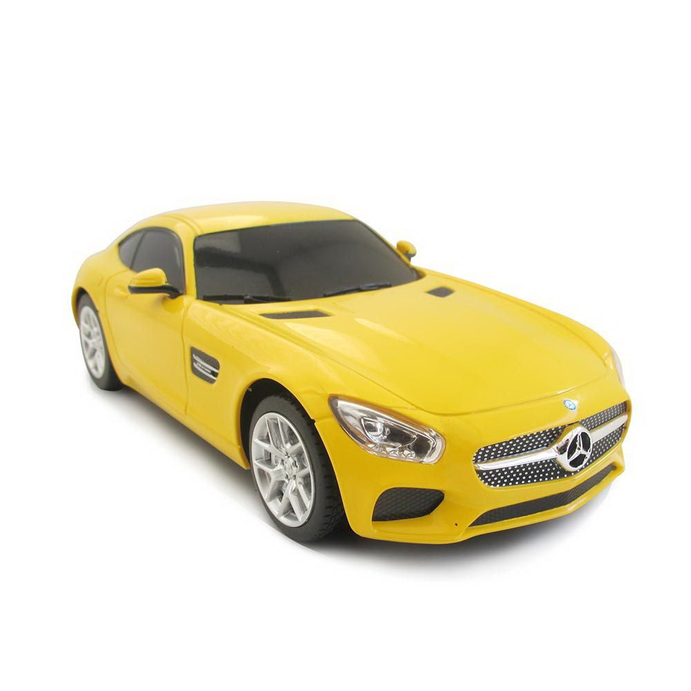 Masina cu telecomanda mercedes amg gt galben cu scara 1 la 24