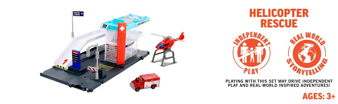 Matchbox set unitatea de salvare cu elicopter