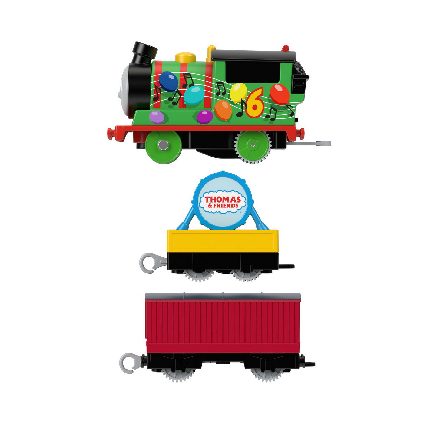 Thomas locomotiva motorizata percy cu 2 vagoane