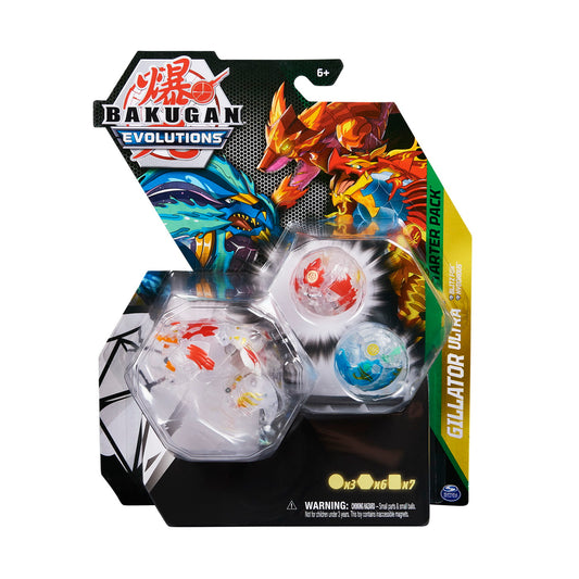 Bakugan pachet starter 3 bakugani s4 gillator ultra, blitz fox si hydorous