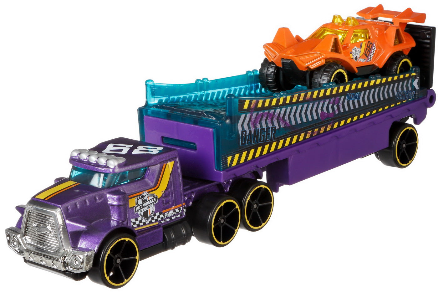 Set camion si masina sport hot wheels rumble road