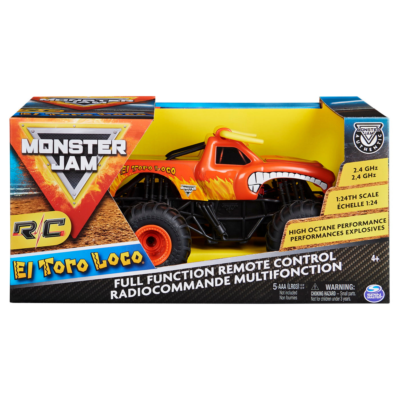 Monster jam rc masinuta el toro loco scara 1:24