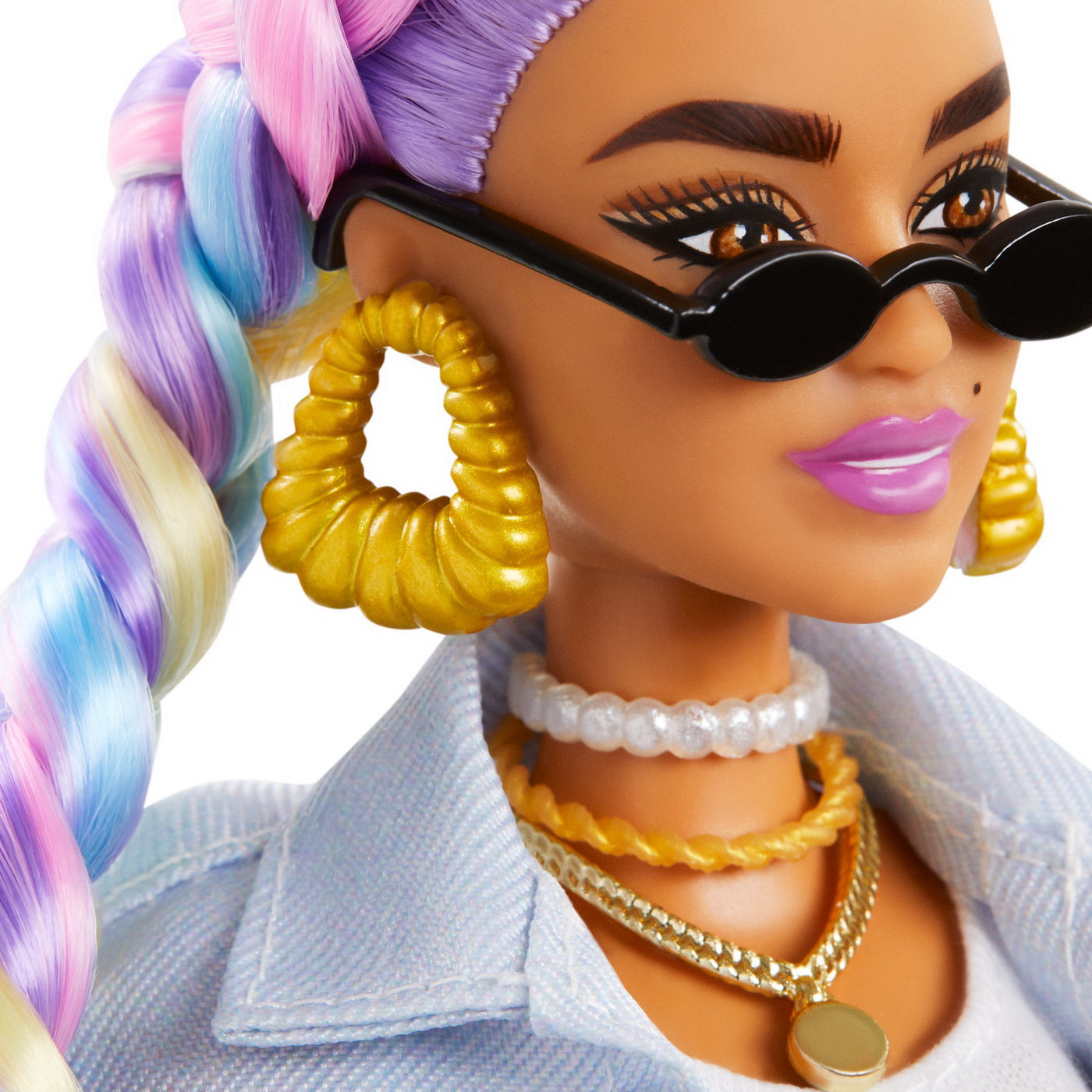 Papusa barbie extra style codite curcubeu