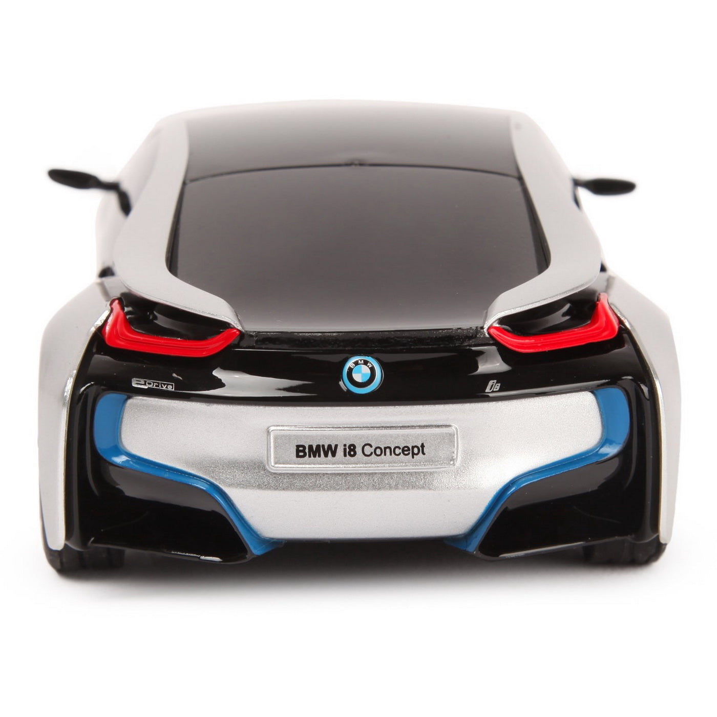 Masina cu telecomanda bmw i8 argintie scara 1 la 24