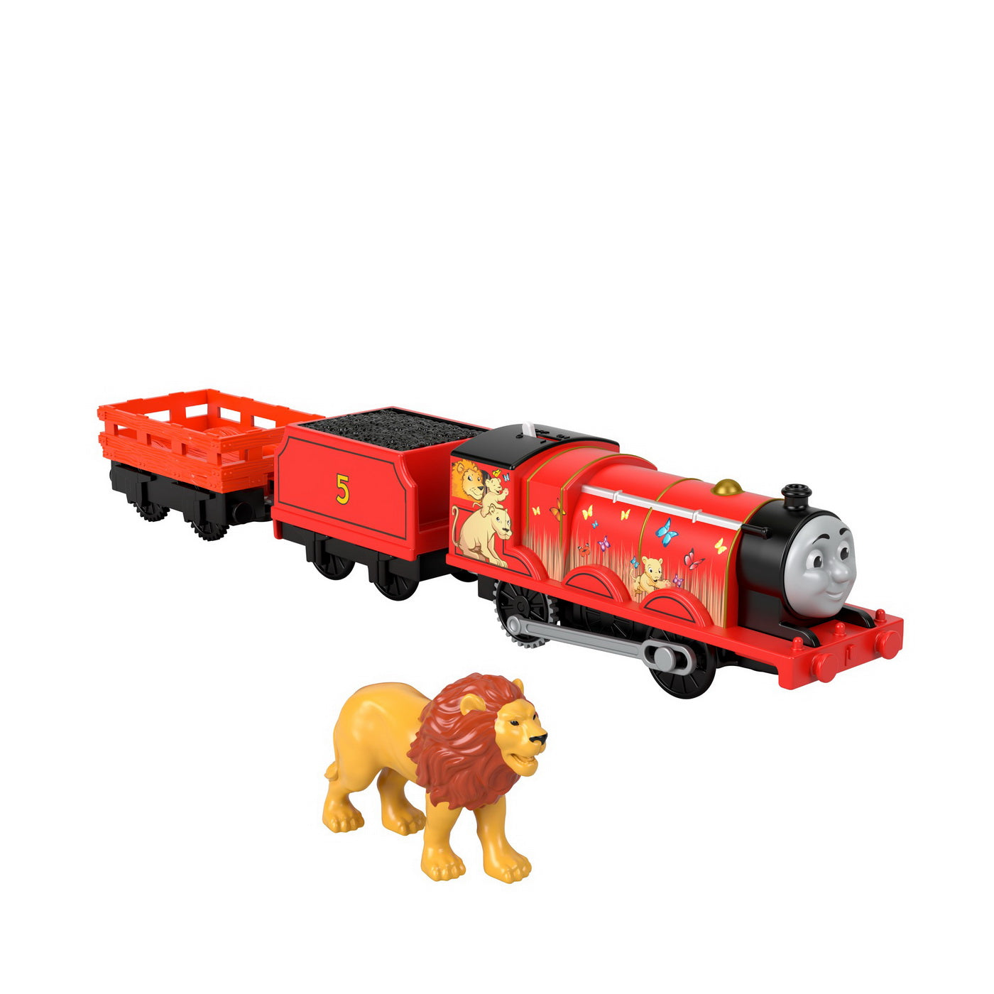 Thomas locomotiva motorizata safari lion james