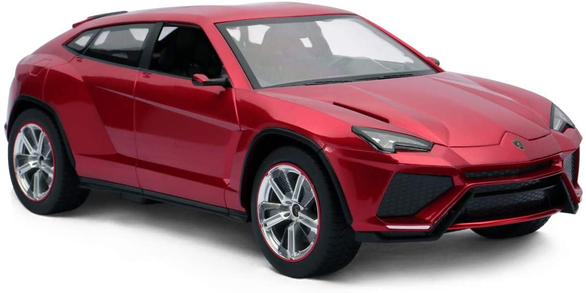 Masina cu telecomanda lamborghini urus visiniu cu scara 1 la 14