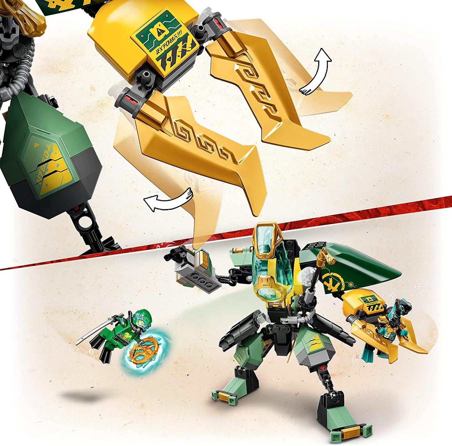 Lego ninjago robotul hidro al lui lloyd 71750