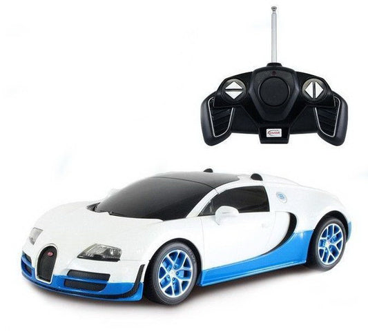 Masina cu telecomanda bugatti grand sport vitesse alb cu scara 1 la 18