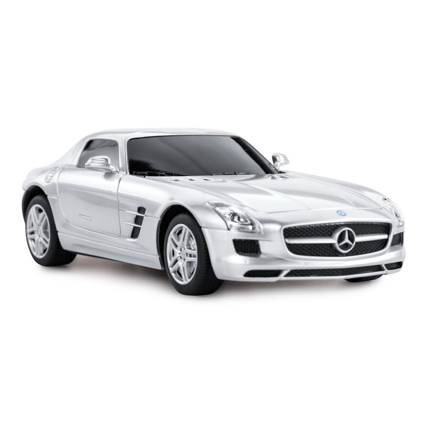 Masina cu telecomanda mercedes-benz sls amg argintie scara 1 la 24