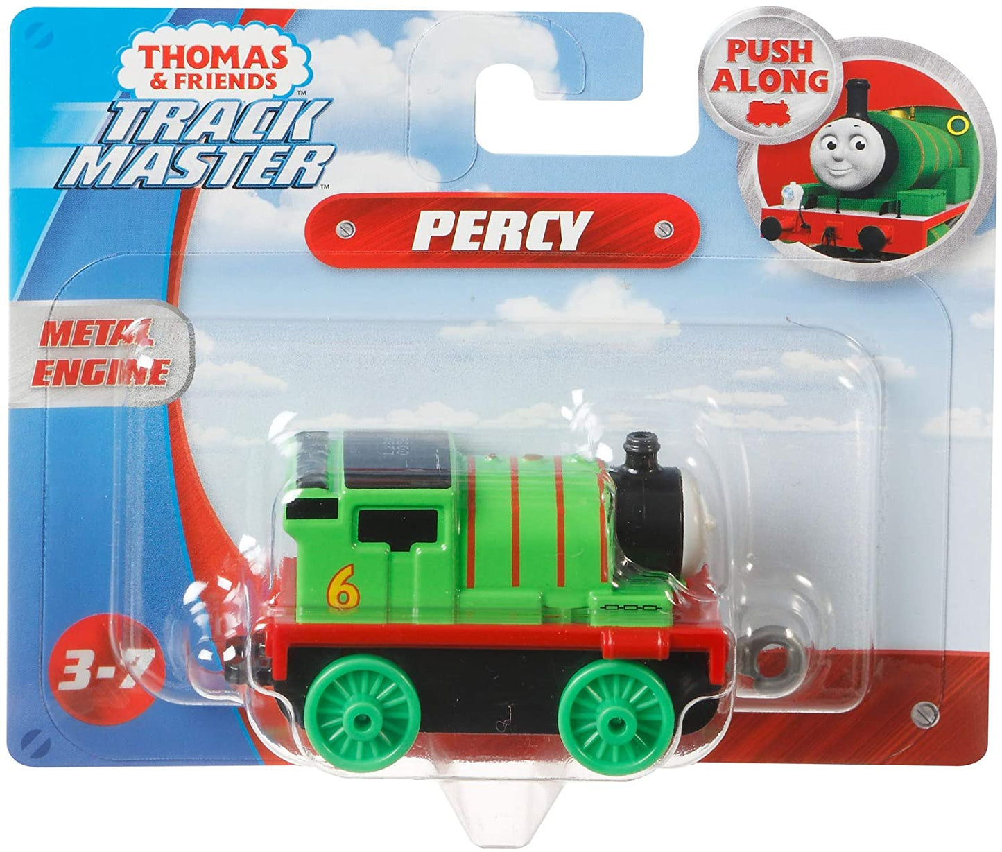 Locomotiva percy push along cu pete colorate