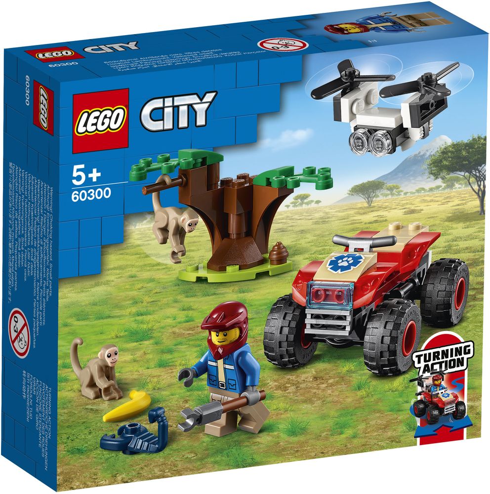 Lego city atv de salvare a animalelor salbatice 60300