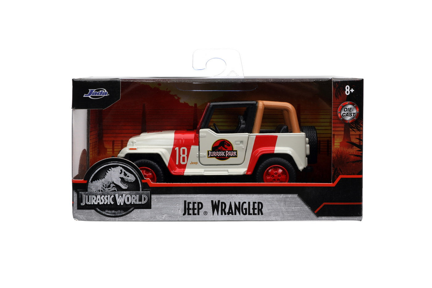 Jurassik park dino masinuta metalica jeep wrangler scara 1:32