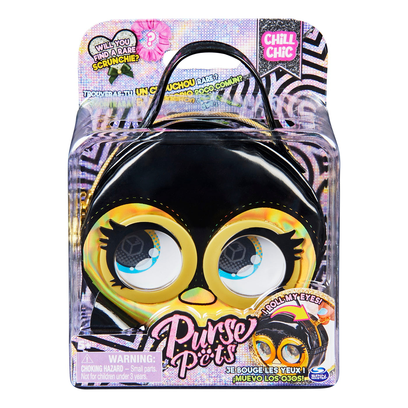 Purse pets gentuta micro pinguin negru