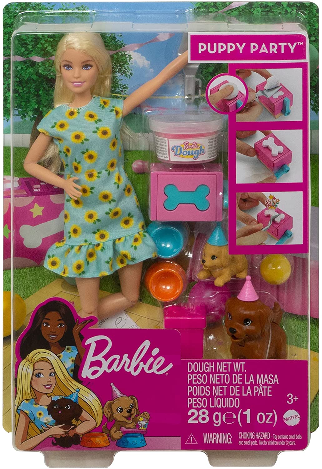 Barbie gama family set papusa cu catelusi