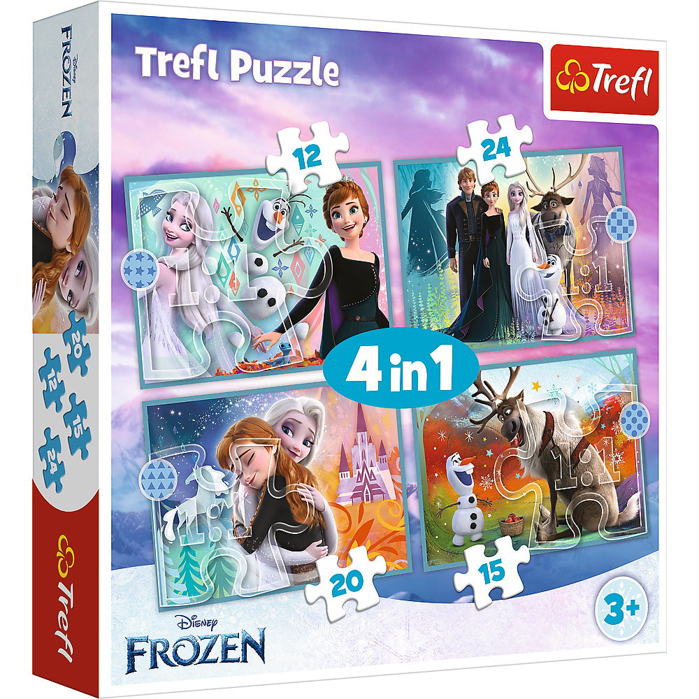 Puzzle trefl 4in1 frozen 2 uimitoarea lume disney