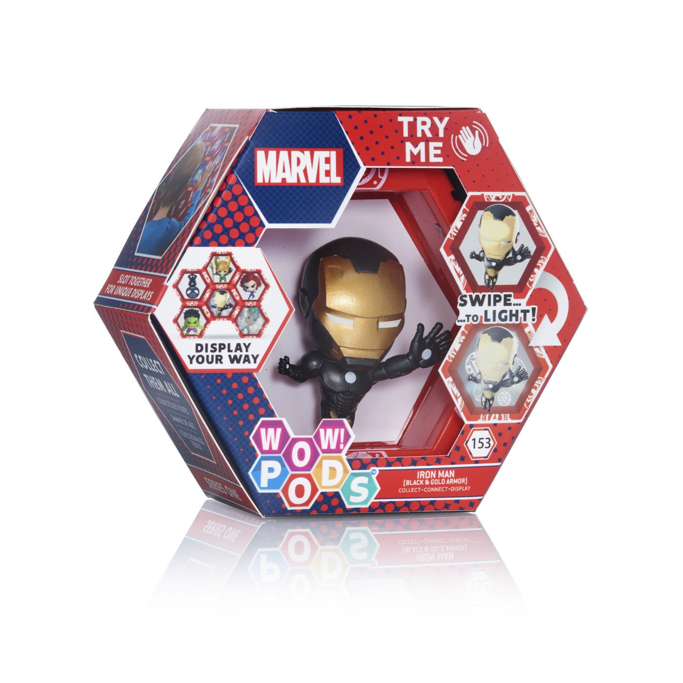 Wow! pods - marvel iron man cu armura negru si auriu