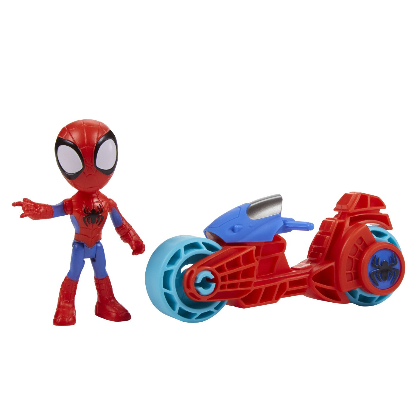 Spidey prietenii extraordinari set motocicleta si figurina spidey 10cm