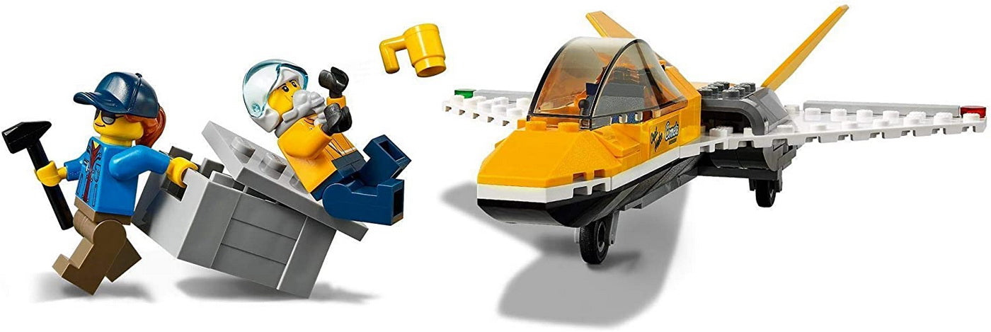 Lego city  transportor de avion cu reactie pentru spectacol aviatic 60289