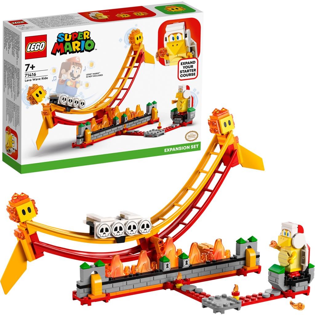 Lego super mario set de extindere plimbare pe valul de lava 71416