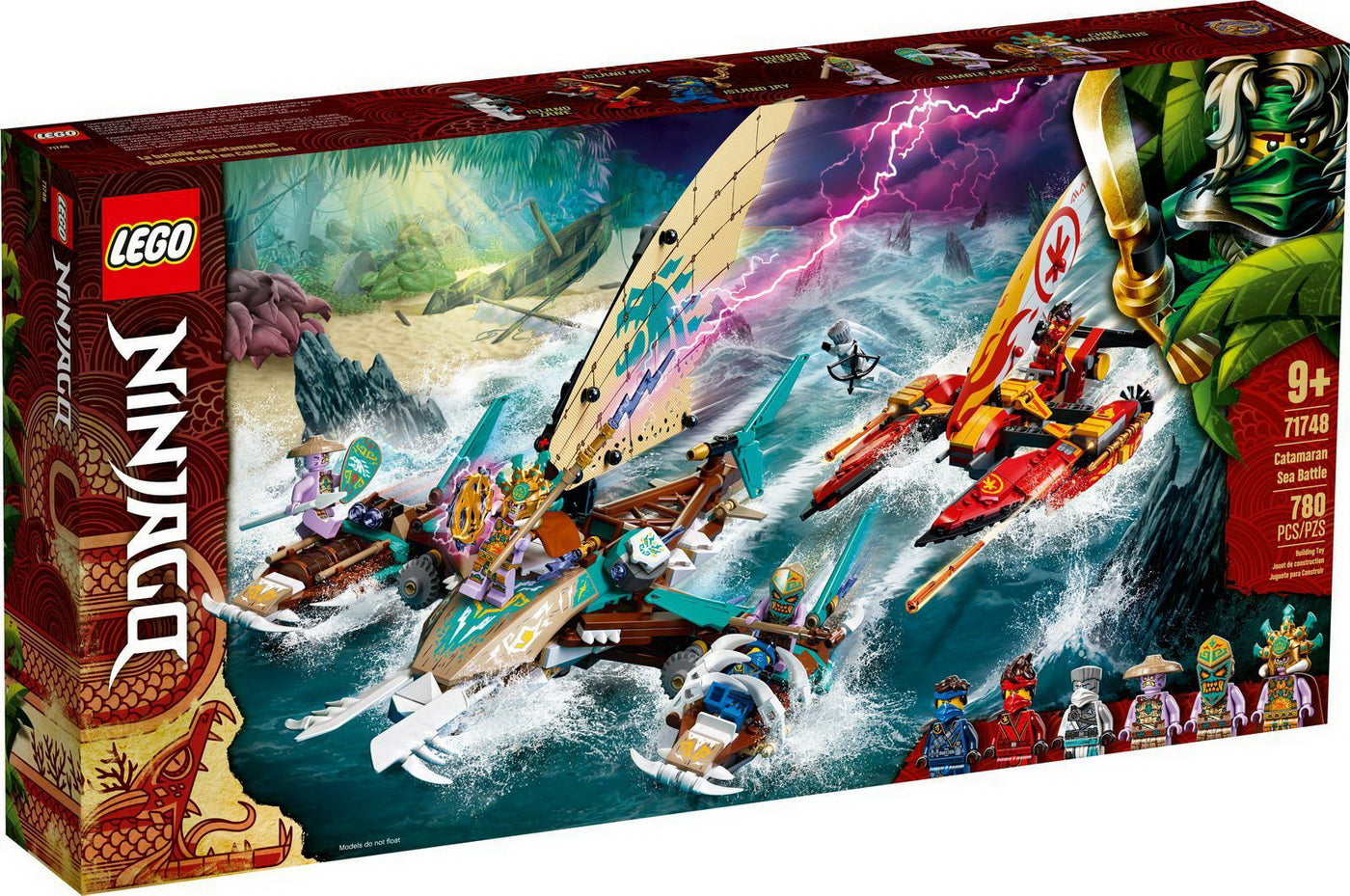 Lego ninjago lupta pe mare cu catamaranul 71748