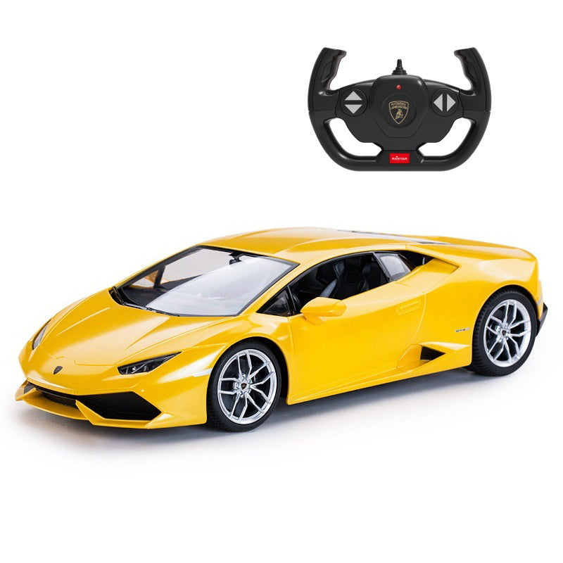 Masina cu telecomanda lamborghini lp610-4 galbena scara 1 la 14