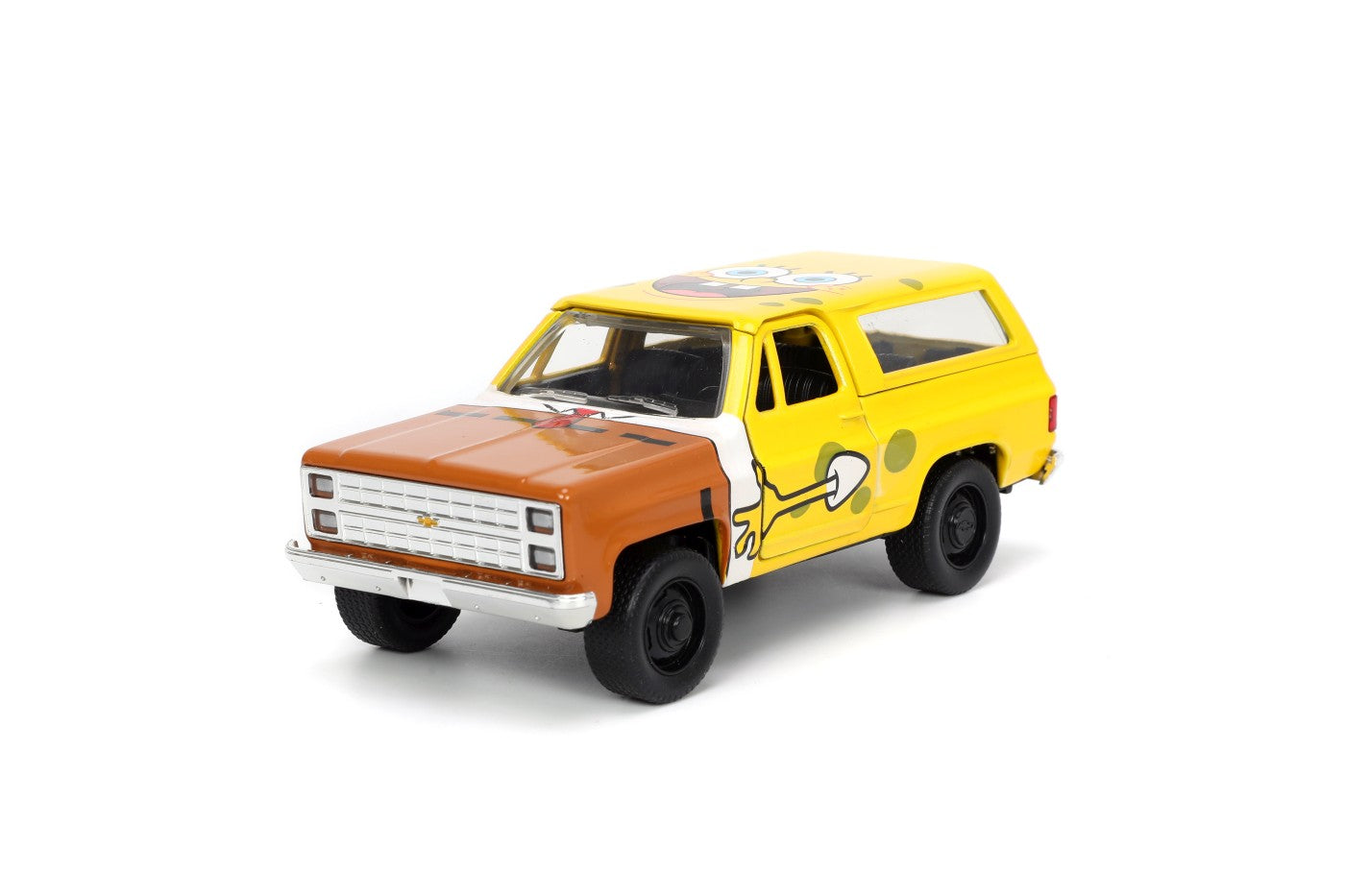 Jada set masinuta metalica chevy k5 blazer si figurina sponge bob