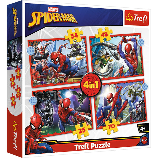 Puzzle trefl 4in1 spiderman - eroul spiderman