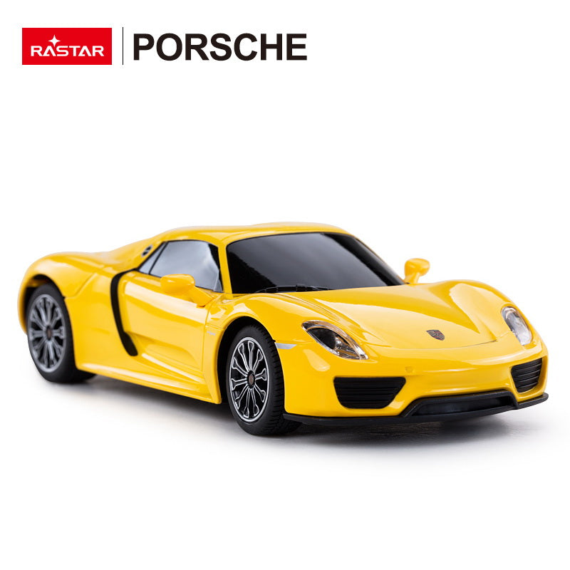 Masina cu telecomanda porsche 918 spyder galben cu scara 1 la 24