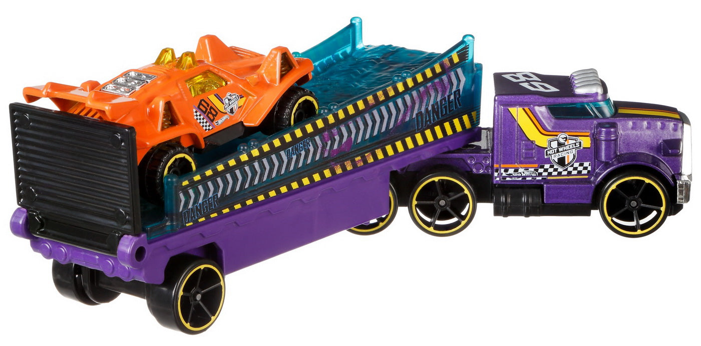 Set camion si masina sport hot wheels rumble road