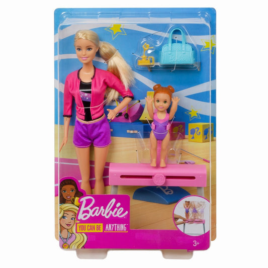 Papusa barbie blonda cariera in sport antrenoare de gimnastica