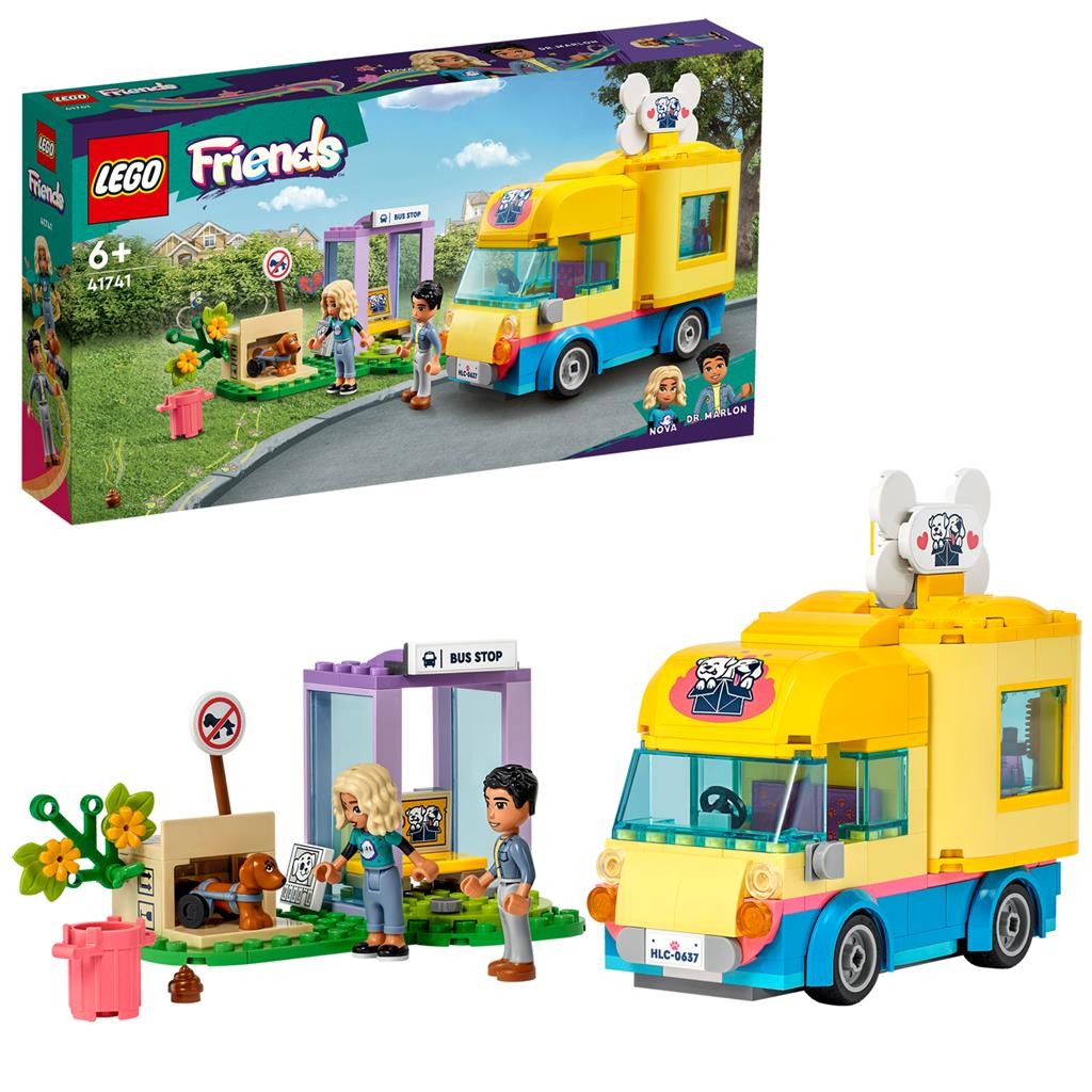 Lego friends furgoneta pentru salvarea cainilor 41741