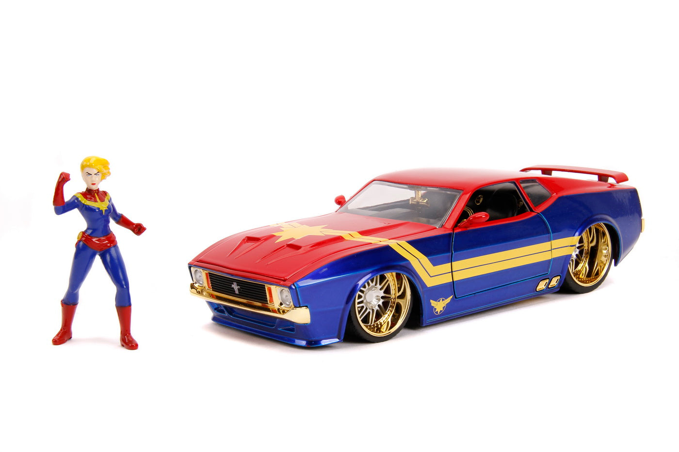 Masinuta metalica captain marvel 1973 ford mustang mach 1 scara 1 la 24