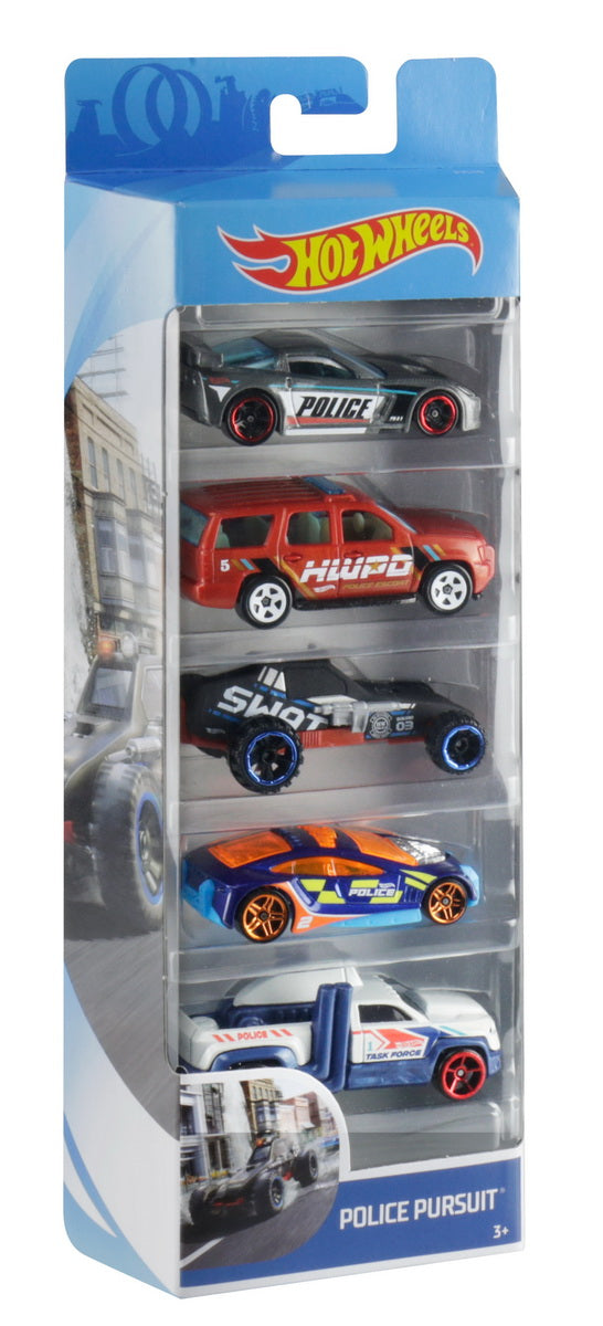 Set 5 masini hot wheels police pursuit