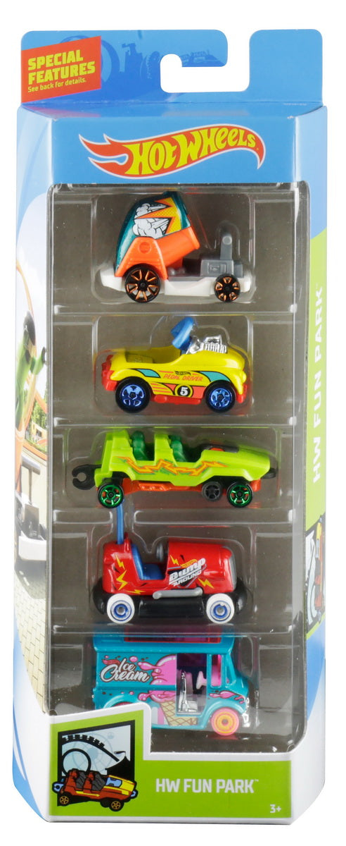 Set 5 masini hot wheels funpark