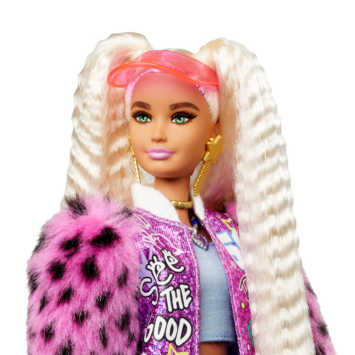 Papusa barbie extra style blonda cu codite