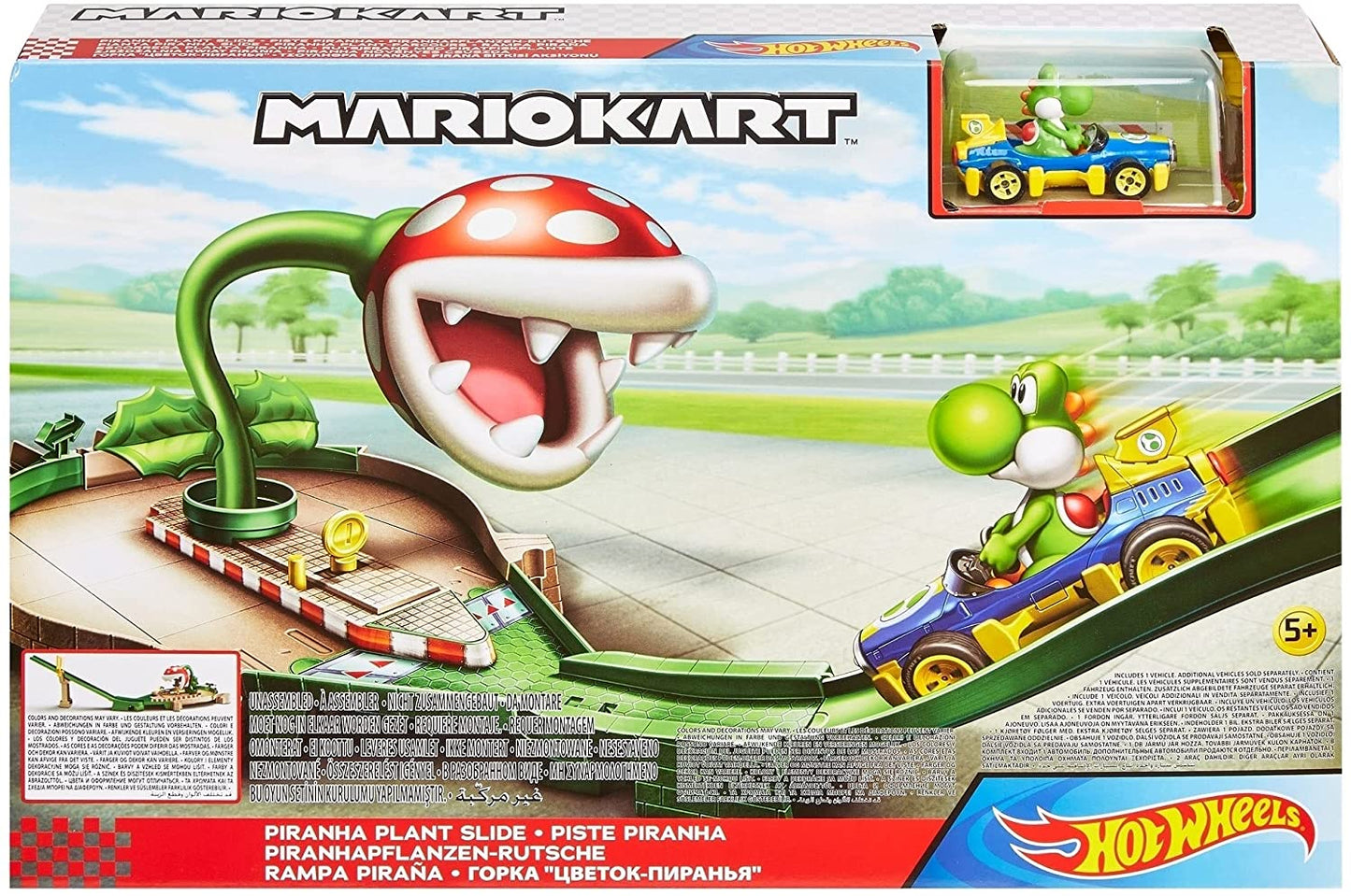 Hot wheels pista mario kart planta piranha