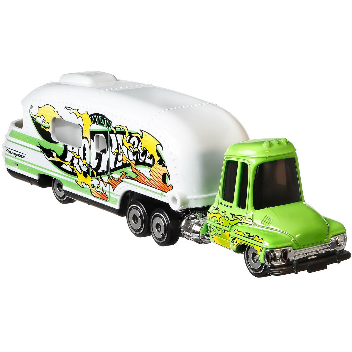 Set camion si masina sport hot wheels tooned up